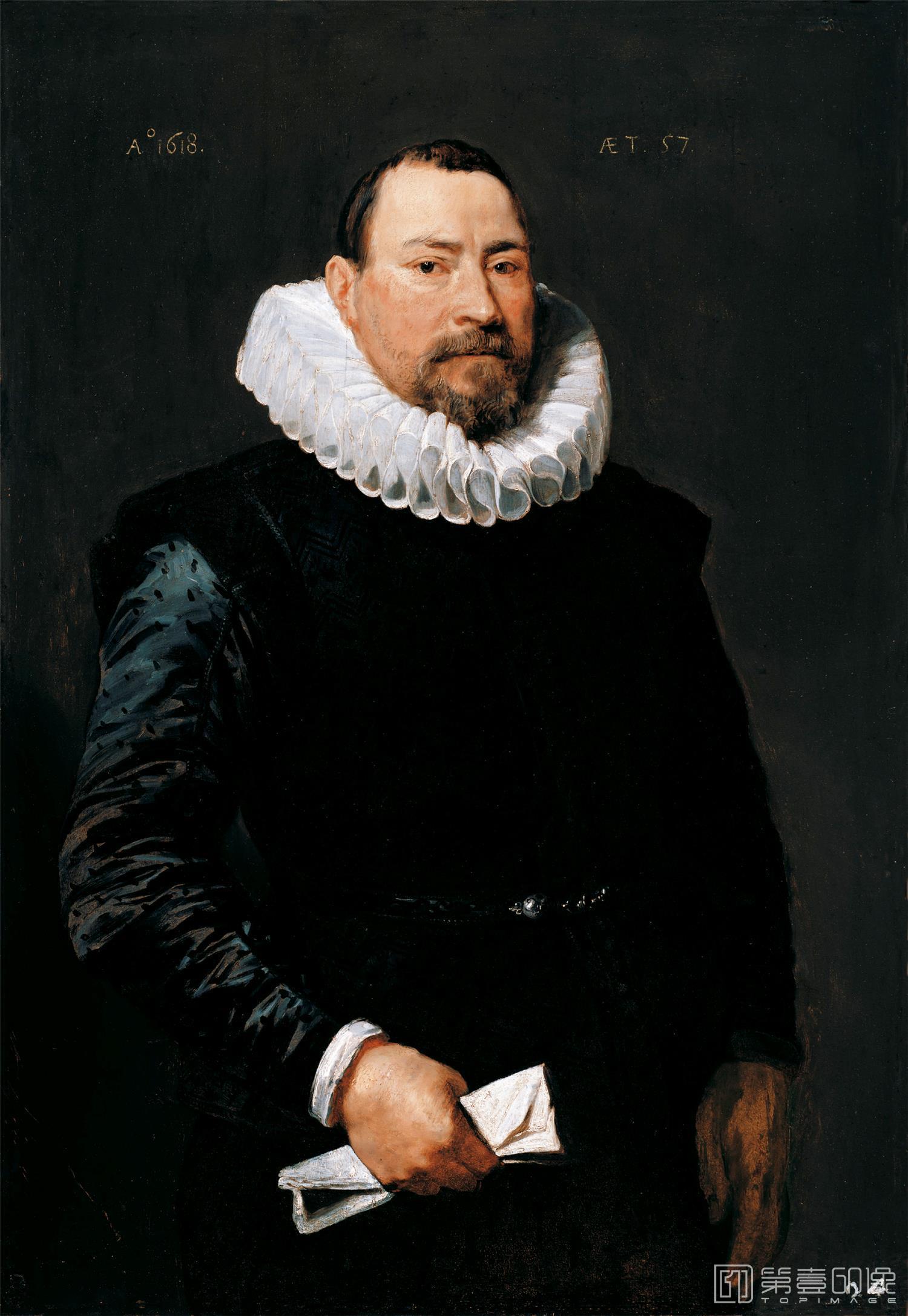 油画-列支敦士登皇家美术馆-Anthony van DyckPortrait of a Man -029